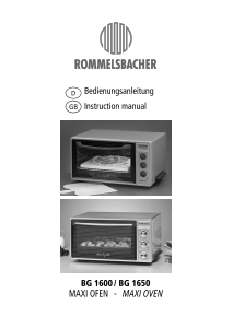 Manual Rommelsbacher BG 1600 Oven