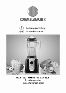 Bedienungsanleitung Rommelsbacher MXH 1500 Standmixer