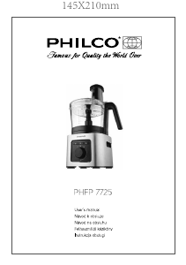 Manual Philco PHFP 7725 Food Processor