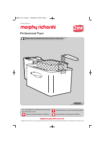 Bruksanvisning Morphy Richards 45081 Professional Fritös