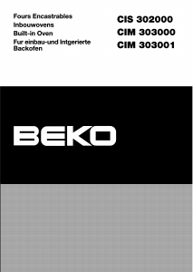 Mode d’emploi BEKO CIS302000X Four