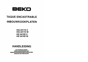 Mode d’emploi BEKO HIG 64110 W Table de cuisson