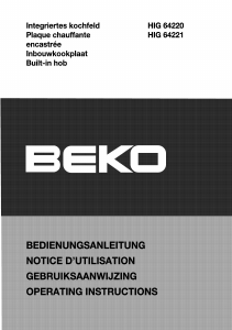 Mode d’emploi BEKO HIG 64221 SX Table de cuisson