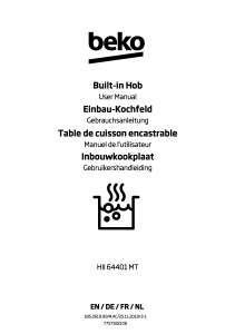 Mode d’emploi BEKO HII 64401 MT Table de cuisson