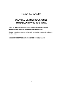 Manual de uso Teka MW 17 IVS INOX Microondas