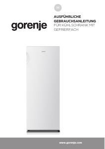 Bedienungsanleitung Gorenje F4142PW Gefrierschrank