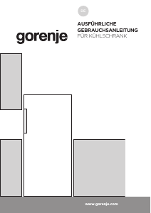 Bedienungsanleitung Gorenje R492PW Kühlschrank
