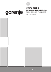 Bedienungsanleitung Gorenje RB492PW Kühlschrank