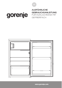 Bedienungsanleitung Gorenje RBI4092P1 Kühlschrank