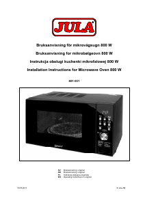 Bruksanvisning Menuett 801-031 Mikrovågsugn