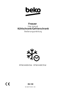 Bruksanvisning BEKO RFNE448E45W Frys