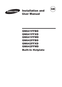 Handleiding Samsung GN642FFXD/XET Kookplaat