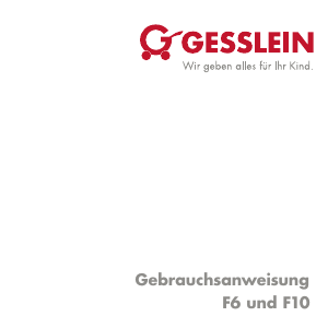 Käyttöohje Gesslein F6 Lastenrattaat