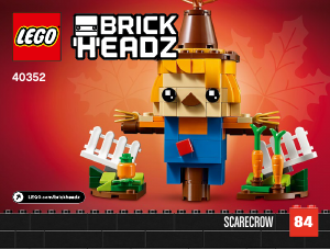 Manual Lego set 40352 Brickheadz Thanksgiving scarecrow