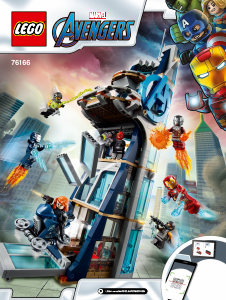 Manual Lego set 76166 Super Heroes Combate na Torre dos Vingadores