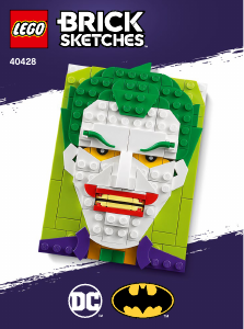 Instrukcja Lego set 40428 Brick Sketches Joker