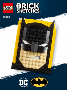 Instrukcja Lego set 40386 Brick Sketches Batman