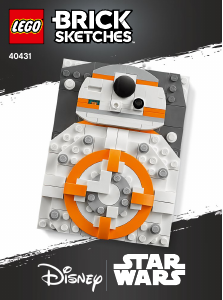 Rokasgrāmata Lego set 40431 Brick Sketches BB-8