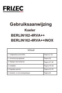 Manual de uso Frilec BERLIN162-4RVA++ Refrigerador