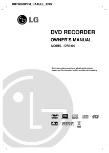 Bruksanvisning LG DR7400NP1M DVD spelare