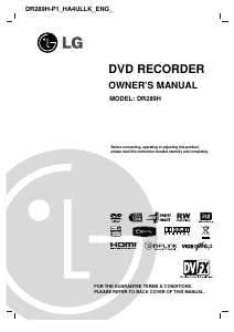 Bruksanvisning LG DR289HP1 DVD spelare