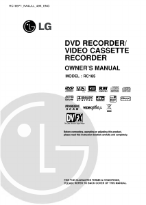 Bruksanvisning LG RC185P1 DVD-Video Kombination