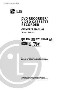 Bruksanvisning LG RC278-P1 DVD-Video Kombination