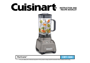 Bruksanvisning Cuisinart CBT-1500 Hurricane Blender