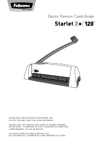 Manual de uso Fellowes Starlet 2+ 120 Encuadernadora