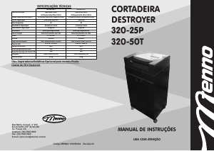 Manual Menno 320-50T Destruidora de papel