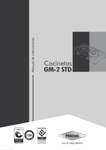 Manual de uso Haceb Arezzo Gas 2 GN Placa