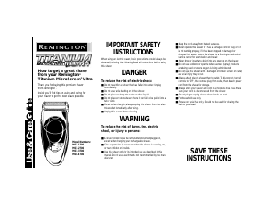 Mode d’emploi Remington MS3-2700 MicroScreen Ultra Rasoir électrique