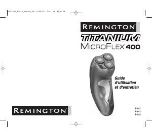 Mode d’emploi Remington R845 MicroFlex 400 Rasoir électrique