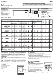 Bruksanvisning Hotpoint BI WDHG 861484 UK Kombinerad tvätt-tork