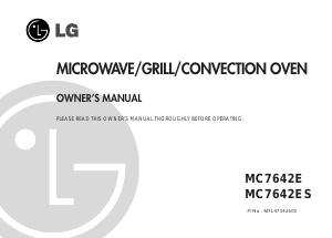 Bruksanvisning LG MC-7642E Mikrovågsugn