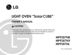 Bruksanvisning LG MP9287NL Mikrovågsugn