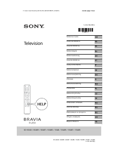 Mode d’emploi Sony Bravia KD-65A87 Téléviseur OLED