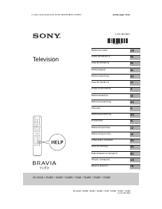 Bedienungsanleitung Sony Bravia KD-65A89 OLED fernseher