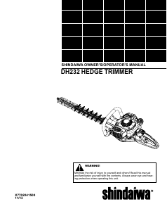 Bruksanvisning Shindaiwa DH232 Häcksax