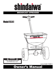 Bruksanvisning Shindaiwa RS41 Spridarvagn