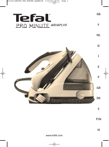 Manual de uso Tefal GV8500K0 Pro Minute Aquaplus Plancha