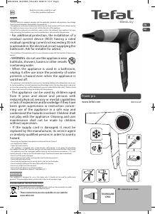 Handleiding Tefal HV3130K0 Power Pro Haardroger