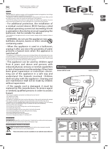 Handleiding Tefal HV3820K0 Moveling Haardroger