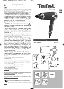 Handleiding Tefal HV5350K0 Respectissim Studio Dry Haardroger