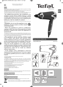 사용 설명서 테팔 HV5350K0 Respectissim Studio Dry 헤어 드라이어