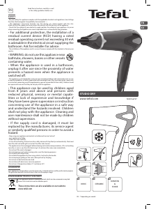 Handleiding Tefal HV5372K0 Studio Dry Haardroger