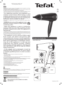 Manual Tefal HV5460K0 Premium Care Studio Dry Hair Dryer