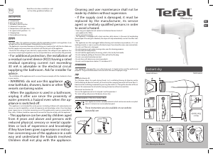 Manual Tefal HV6030K0 Instant Dry Hair Dryer