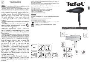 Handleiding Tefal HV9620K0 Ultimate Haardroger