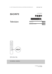 Посібник Sony Bravia KD-49XH9505 Рідкокристалічний телевізор